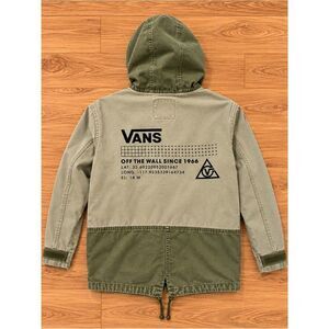 Vans 66 Vintage Supply Canvas Hooded Parka Jacket Olive Mens Size-Medium EUC